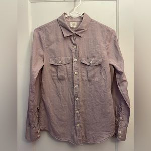 J. Crew button up lavender shirt. Size XS